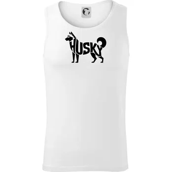 Husky nápis v těle - Tílko pánské Core - L ( Bílá )