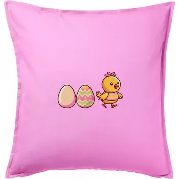 Polštář Evoluce vajíčka - velikonoce - kuře - Polštář 50x50 - 50x50 - Pouze potah ( Růžová )