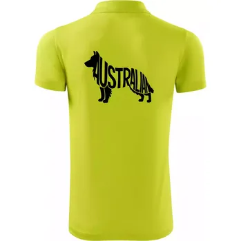 Pánská košile Australský Ovčák - nápis v těle - Polokošile Victory sportovní (dresovina) - L ( Limetková )