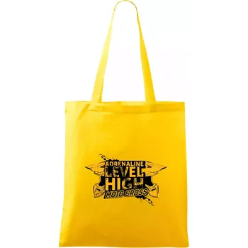 Motocross adrenaline level high - Taška bavlněná - 42 x 38 cm ( Žlutá )
