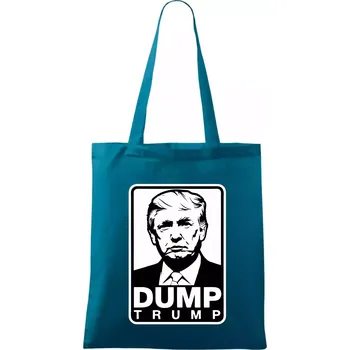 Dump Trump - Taška bavlněná - 42 x 38 cm ( Petrolejová )