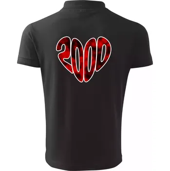 Pánská košile 2000 v srdci - Polokošile pánská Pique Polo 203 - 4XL ( Dřevěné uhlí )