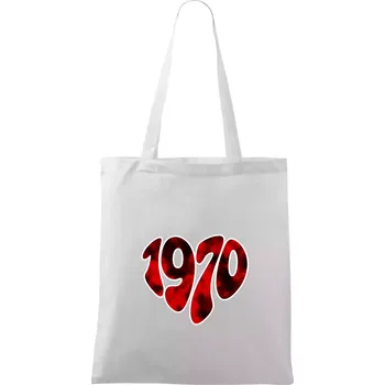 1970 v srdci - Taška bavlněná - 42 x 38 cm ( Bílá )
