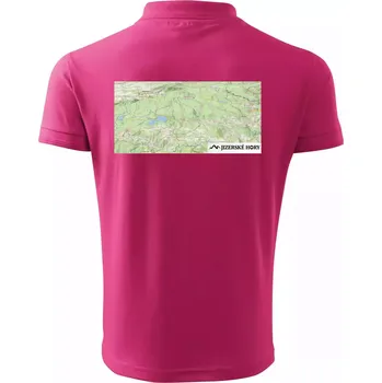Pánská košile Jizerské hory mapa - Polokošile pánská Pique Polo 203 - 2XL ( Purpurová )