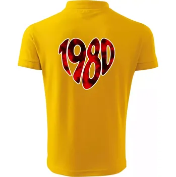 Pánská košile 1980 v srdci - Polokošile pánská Pique Polo 203 - M ( Žlutá )
