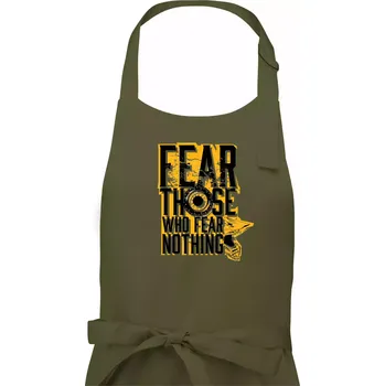 Kuchyňská zástěra Motocross fear those who fear nothing - Dámská zástěra na vaření - Univerzální velikost ( Khaki )