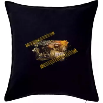 Polštář ATV čtyřkolka v bahně - Polštář 50x50 - 50x50 - Pouze potah ( Černá )