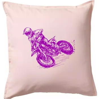 Polštář Crosska fialová - Polštář 50x50 - 50x50 - Pouze potah ( Světle růžová )