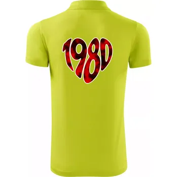 Pánská košile 1980 v srdci - Polokošile Victory sportovní (dresovina) - M ( Limetková )