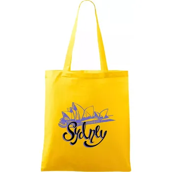 Sydney Lettering - Taška bavlněná - 42 x 38 cm ( Žlutá )