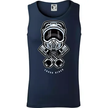 Cross rider písty helma - Tílko pánské Core - S ( Námořní modrá (velmi tmavá - téměř černá) )