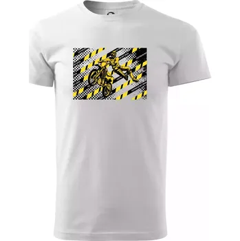 Pánské tričko Caution do not cross - Triko extra velké (5-8XL) - 8XL ( Bílá )