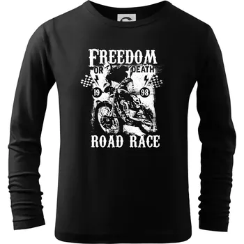 Chlapecké tričko Freedom or Death - Triko dětské Long Sleeve - 122 cm/6 let ( Černá )