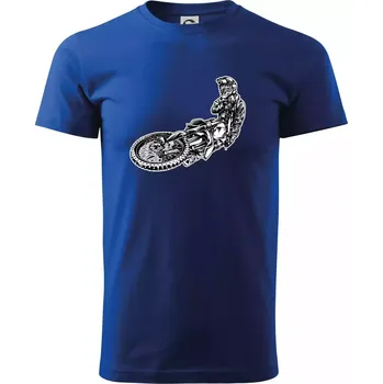 Pánské tričko Motocross letec - Triko extra velké (5-8XL) - 8XL ( Královská modrá )