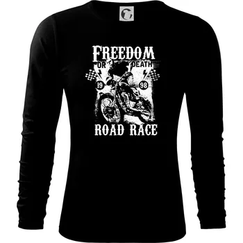Pánské oblečení Freedom or Death - Triko s dlouhým rukávem FIT-T long sleeve - S ( Černá )
