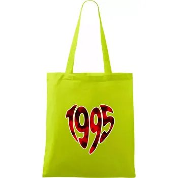 1995 v srdci - Taška bavlněná - 42 x 38 cm ( Limetková )