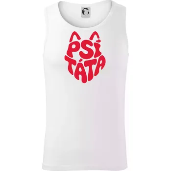 Psí táta nápis v hlavě - Tílko pánské Core - XL ( Bílá )