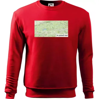 Chlapecké tričko Jizerské hory mapa - Mikina Essential dětská - 158 cm/12 let ( Červená )