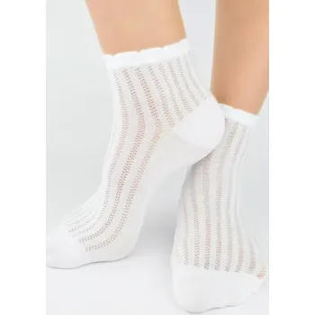 Pánské ponožky ŽAKÁROVÉ ŽEBROVANÉ PONOŽKY SB120 bílá 39-42