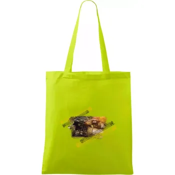 ATV čtyřkolka v bahně - Taška bavlněná - 42 x 38 cm ( Limetková )