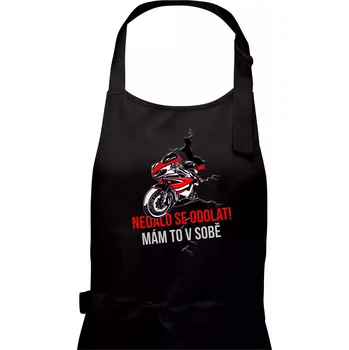 Kuchyňská zástěra Nedalo se odolat, mám to v sobě silniční motorka - Pánská zástěra na vaření - Univerzální velikost ( Černá )