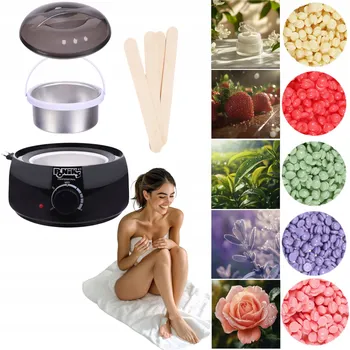 Přípravek na depilaci a epilaci Sada na depilaci Ponik's s ohřívačem 100W, tvrdý vosk 500g