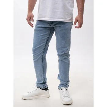 Pánské džíny PÁNSKÉ DŽÍNY KLASICKÉ ROVNÉ STŘIH REGULAR URBAN CITY S EFEKTEM MARMOROVÁNÍ VELIKOST 32