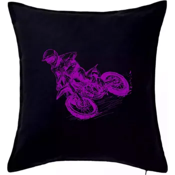 Polštář Crosska fialová - Polštář 50x50 - 50x50 - Pouze potah ( Černá )