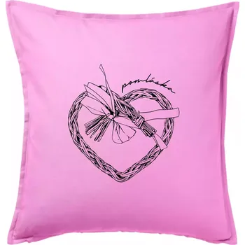 Polštář Pomlázka - pomláska - Polštář 50x50 - 50x50 - Pouze potah ( Růžová )