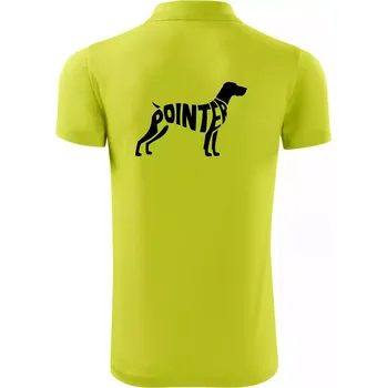 Pánská košile Pointer nápis v těle - Polokošile Victory sportovní (dresovina) - M ( Limetková )