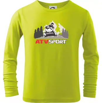 Dětská móda ATV čtyřkolka sport - Triko dětské Long Sleeve - 134 cm/8 let ( Limetková )