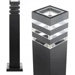 Kvadratický osvětlovací sloupek Interlook E27 59 cm černý