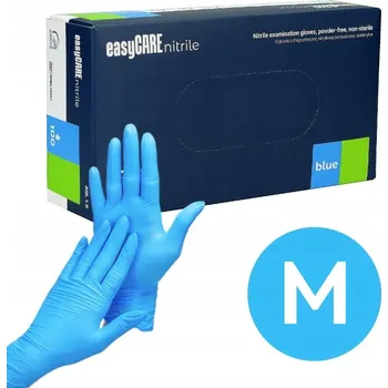 Vyšetřovací rukavice NITRILOVÉ RUKAVICE EASYCARE BLUE M 100KS