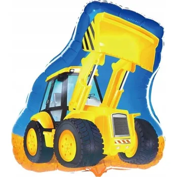 Balónek Id_4002 FÓLIOVÝ BALÓNEK BAGR 55x65cm NA HELIUM BULDOZER STAVEBNÍ AUTO