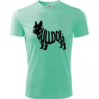 Bulldog nápis v těle - Dětské triko sportovní (dresovina) - 146 cm/10 let ( Mátová )