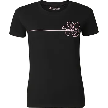 Dámské bavlněné triko ALPINE PRO Norda černé Velikost: L