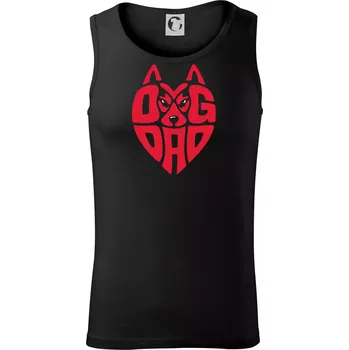 Pánské termoprádlo Dog dad nápis v hlavě - Tílko pánské Core - M ( Černá )