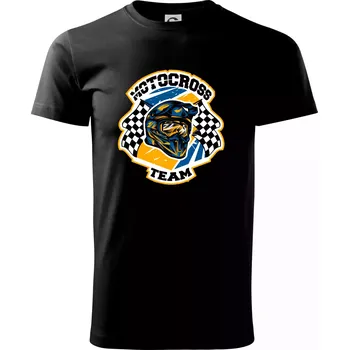 Motocross team helma - Triko extra velké (5-8XL) - 8XL ( Černá )