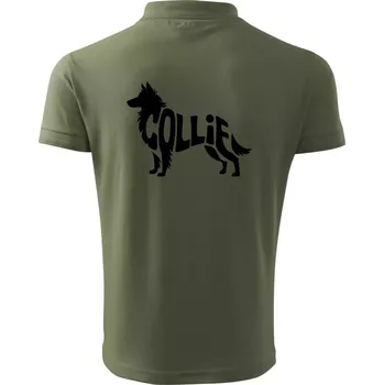 Pánská košile Colie nápis v těle - Polokošile pánská Pique Polo 203 - 3XL ( Khaki )