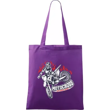 Motocross extreme sport fire - Taška bavlněná - 42 x 38 cm ( Fialová )