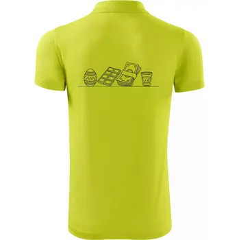 Pánská košile Evoluce velikonoc - koleda - Polokošile Victory sportovní (dresovina) - L ( Limetková )