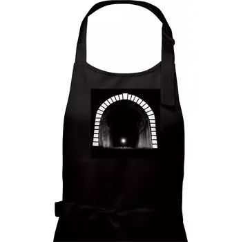 Kuchyňská zástěra Tmavý tunel - Pánská zástěra na vaření - Univerzální velikost ( Černá )