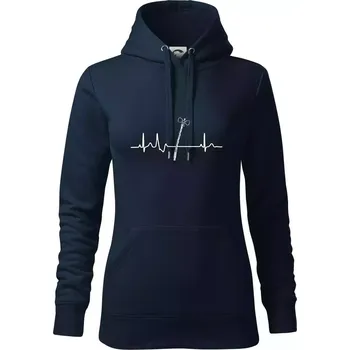 Dámská mikina EKG Pomlázka - Mikina dámská Cape s kapucí - S ( Námořní modrá (velmi tmavá - téměř černá) )