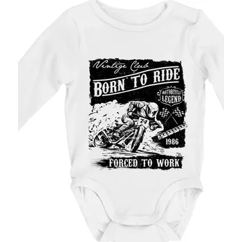 Kojenecký body Motorcycle Legend - Body kojenecké s dlouhým rukávem - Dlouhý r. do 3 měs ( Bílá )