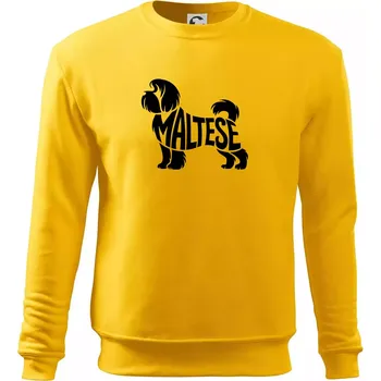 Pánská mikina Maltézský psík nápis v těle - Mikina Essential pánská - 3XL ( Žlutá )