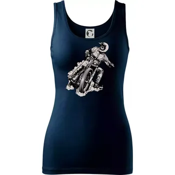 Dámské tričko Motorkář bokem - Dámské tílko - 2XL ( Námořní modrá (velmi tmavá - téměř černá) )