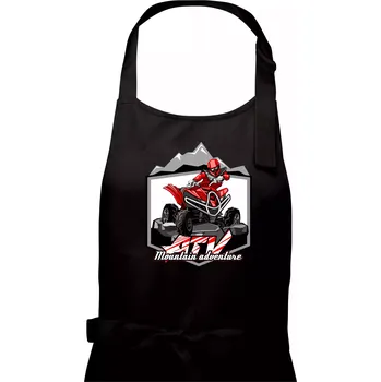 Kuchyňská zástěra ATV čtyřkolka Mountain - Dámská zástěra na vaření - Univerzální velikost ( Černá )