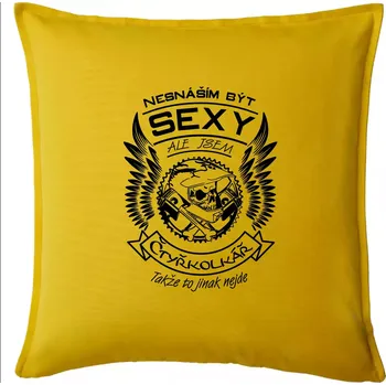 Polštář Nesnáším být sexy - čtyřkolkář - Polštář 50x50 - 50x50 - Pouze potah ( Žlutá )