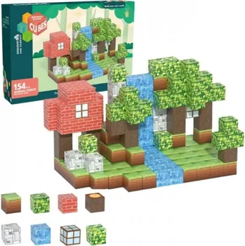 Hračka pro nejmenší iMex Toys Magnetická stavebnice 154 ks ve stylu minecraft