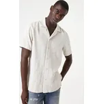 Garcia pánská košile z viskózy se vzorem béžová Velikost: XL